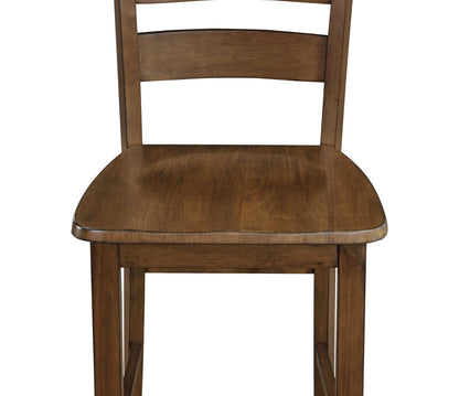 Counter Height Table and 4 Chairs | 5-Piece Set | Rich Woodgrain Finish