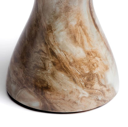 Modern Faux Marble End Table for Indoor and Outdoor | Weatherproof | 17'' H x 16.0'' W x 16.0'' D