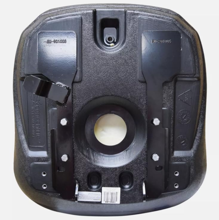 Tractor Seat with Flip-up Hinge Bracket; Compatible with Kubota Tractor Series: B2650, L2501, L2800, L3200, L3400, L3700, L3800, MX4700, MX5100; Black; High Back; industrial shell; 149000BK+901005