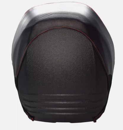 Replacement Seat for Tractors; Includes Flip-up Hinge; Compatible with Farmall Series: 31, 35, 40, 45, 45A, 50, 55A, 65A, 75A; Black Sewn Vinyl; 310000BK+901004-F