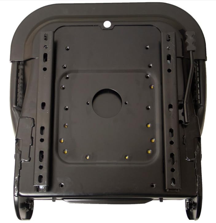 Zero Turn Mower Seat with Armrests & Slides; Replacement Seat for Tractors, Fork Lifts, Skid Steers, UTV's, etc.; 23.75" H x 24.38" W x 24.5" D; multiple bolt-hole configs; SU-230015BK