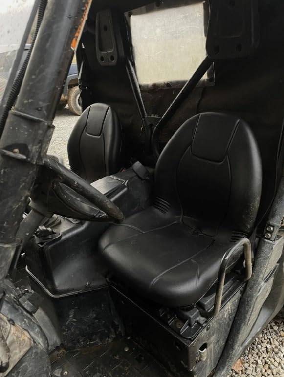 UTV Replacement Seats; (2 Seats); Compatible with Yamaha 450, 660, & 700; Black; (+ Mirror Kit that fits 1-3/4 inch roll bars) blow-molded industrial shells; SU-149000BK-M4(x2)