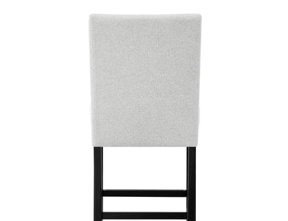 Square Counter Height Chic Faux Marble Table and 4 Chairs | 5-Piece Set | White, Gray, Silver, Black