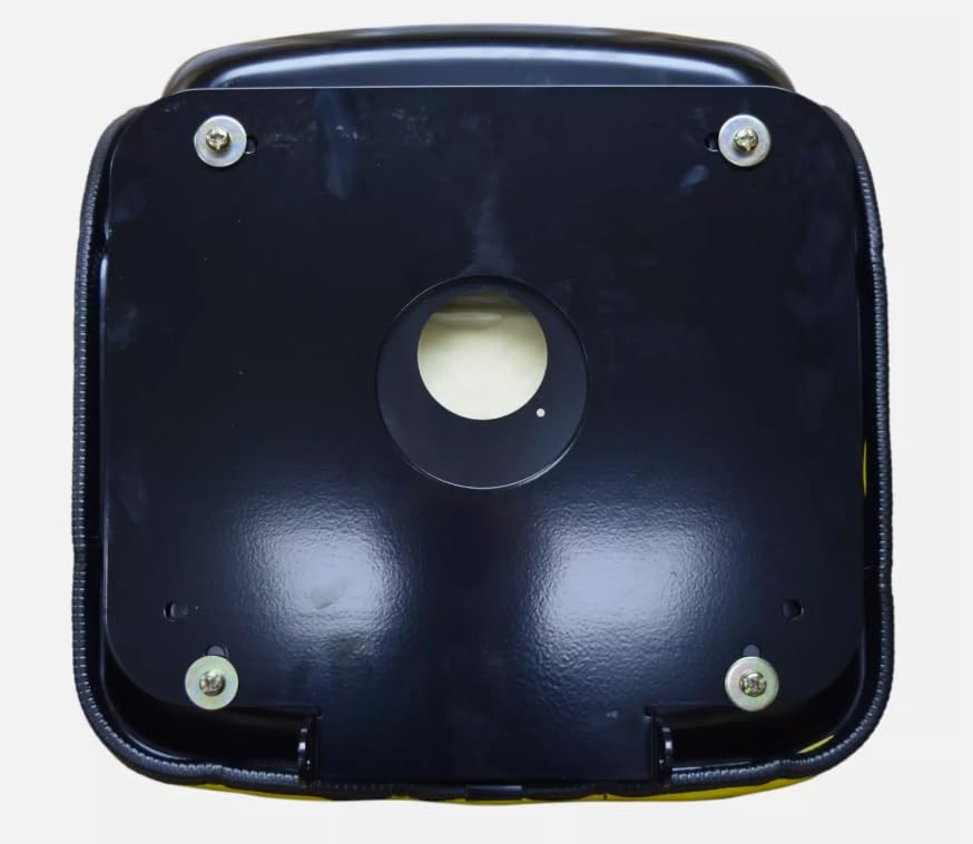 Tractor Seat with Flip-Up Bracket Compatible with John Deere Compact Tractor Models: 1070, 3005, 4005, 670, 770, 790, 870, 970, 990; Replaces JD part numbers M805158 & M803465; Yellow; 108000YE+901002