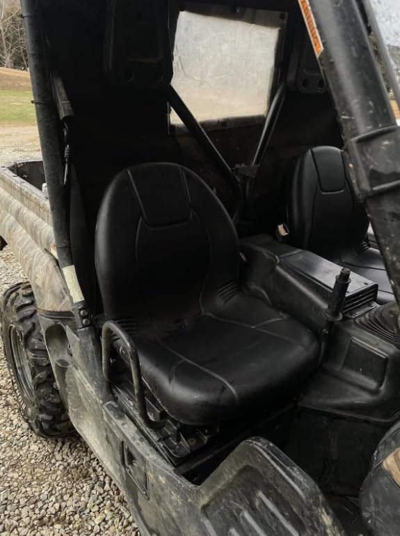 UTV Seats for Yamaha Rhino 450 660 700; (2 Seats); YXR450, YXR660, YXR700; Black; replaces Yamaha part number 5UG-F4710-00-00; Vinyl; includes 2 seats; Drilling May Be Required; 149000BK(x2)-Y