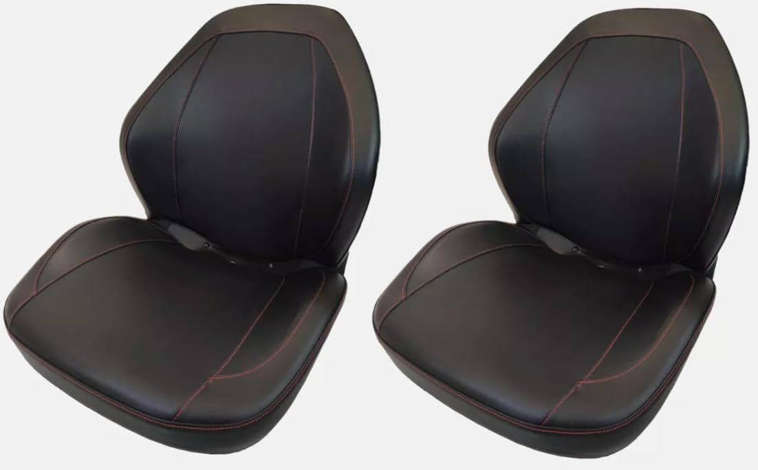 UTV Seats for Yamaha Rhino 450 660 700; YXR450, YXR660, YXR700; replaces part number 5UG-F4710-00-00; Black Vinyl; includes 2 seats; (If the Bolt-Holes Don't Align, Drilling is Required)