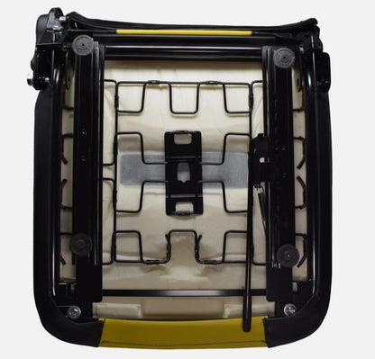 Lawn Mower Seat with Slides & Armrests; Compatible with Cub Cadet; Premium OEM Style Black and Yellow; (If the Bolt-Hole Patterns Don't Match, Drilling is Required); 201011BKYE-CC