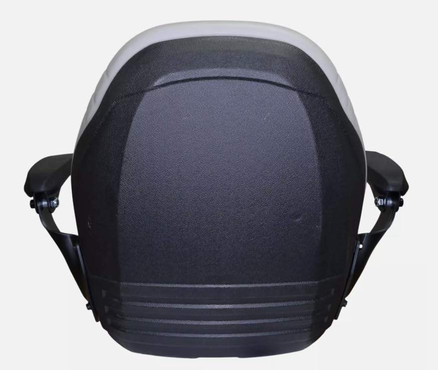 Tractor and Lawn Mower Seat Compatible with Bobcat, Dixie Snapper, Toro, Exmark, Kubota, Bad Boy; Gray Waterprrof Vinyl; Drilling in the Mounting Deck May Be Required