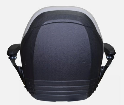 Tractor and Lawn Mower Seat Compatible with Bobcat, Dixie Snapper, Toro, Exmark, Kubota, Bad Boy; Gray Waterprrof Vinyl; Drilling in the Mounting Deck May Be Required