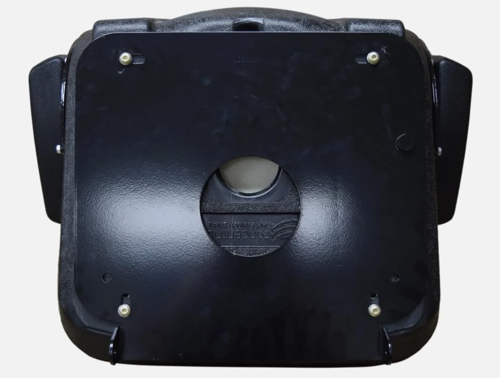 Tractor Seat with Flip-up Hinge Bracket & Armrests; Compatible with Kubota Tractors L5040, L5240, & L5740; M5, M5040, M5140, M6040, M7040, M7060, M8540, M8560, M9540, M9960; 143001BK+901001-B