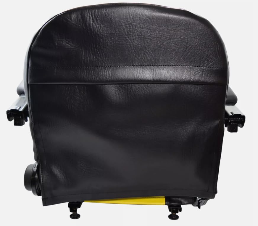 Lawn Mower Seat with Slides & Armrests; Compatible with Cub Cadet; Premium OEM Style Black and Yellow; (If the Bolt-Hole Patterns Don't Match, Drilling is Required); 201011BKYE-CC