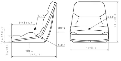Zero Turn Lawn Mower Seat Replacement; also fits Tractors, Skid Steers, UTV's, etc.; 20.5 inches H; Compatible with AGCO, Cub Cadet, Walker; Drilling May Be Required; Black Vinyl; 108000BK