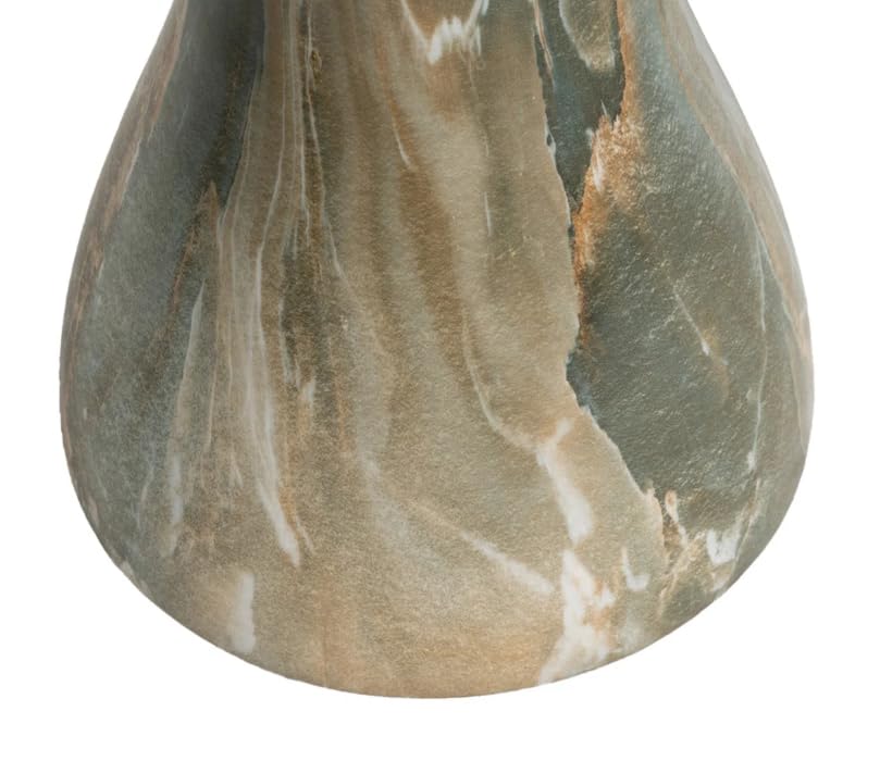 Modern Faux Marble End Table for Indoor and Outdoor | Weatherproof | 17'' H x 16.0'' W x 16.0'' D
