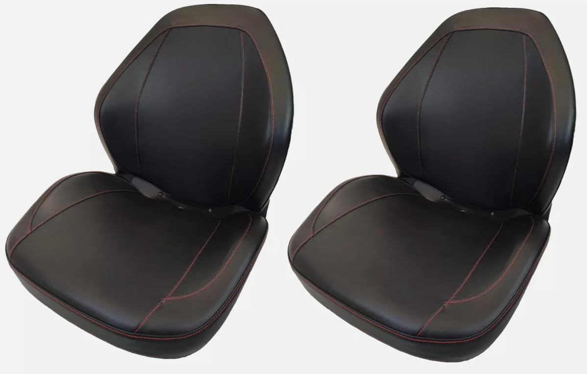 UTV Seats for Yamaha Rhino 450 660 700; YXR450, YXR660, YXR700; replaces part number 5UG-F4710-00-00; Black Vinyl; includes 2 seats; (If the Bolt-Holes Don't Align, Drilling is Required); 310000BK(x2)