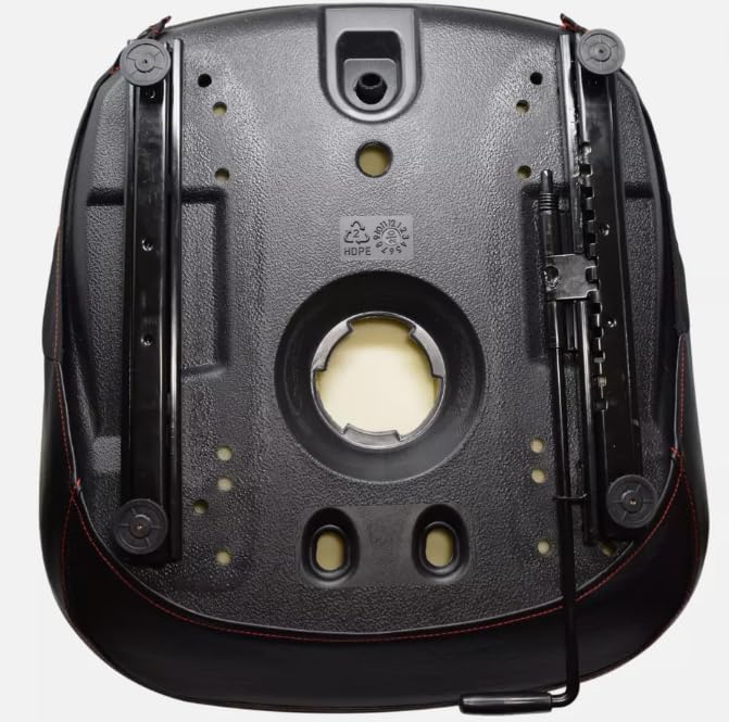 Replacement Seat with Slides for Skid Steers, Backhoe Loaders, Trenchers, Telehandlers, Excavators, Rollers, etc.; Compatible with John Deere, Bobcat, Case, Daewoo, Caterpillar, Ditch With, Dynapac