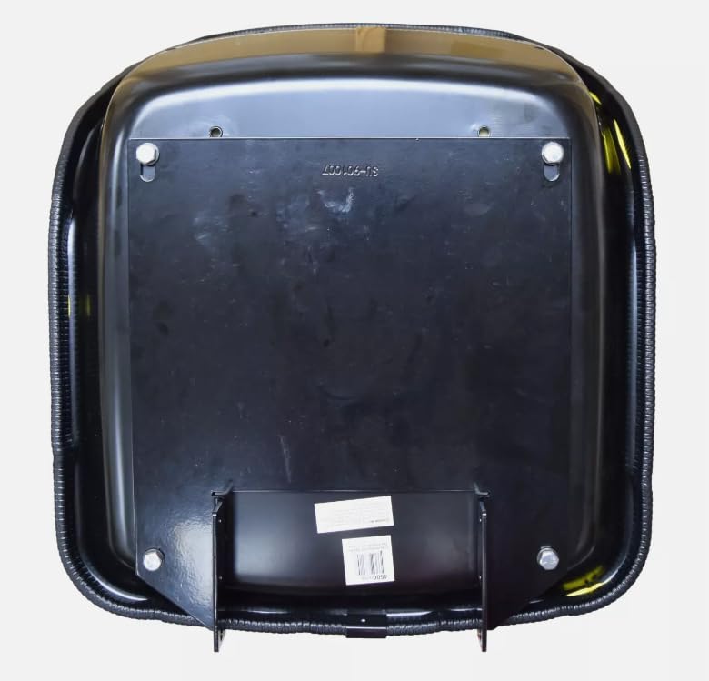 Tractor Seat with Flip-Up Bracket Compatible with John Deere Tractor Models: 650, 750, 850, 900HC, 950, 1050; Replaces JD part number CH16115; Yellow; 108000YE+901007