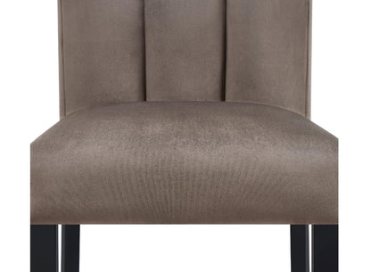 Chic Faux Marble Counter Height Table and 4 Upholstered Chairs | 5-Piece Set | Black, White, Cream, Brown, Beige, Tan