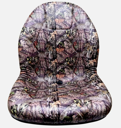 Camo Skid Steer & Tractor Replacement Seat; Compatible with Bobcat, Case, Caterpillar, Gehl, John Deere; (If the Bolt-Hole Patterns Don't Match, Drilling is Required) 149000CM