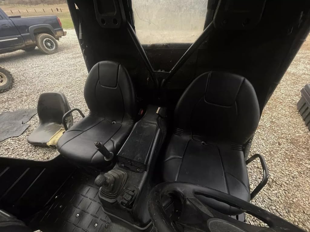 UTV Seats for Yamaha Rhino 450 660 700; (2 Seats); YXR450, YXR660, YXR700; Black; replaces Yamaha part number 5UG-F4710-00-00; Vinyl; includes 2 seats; Drilling May Be Required; 149000BK(x2)-Y