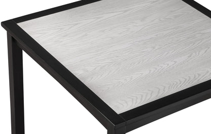 Counter Height Table and 4 Chairs | 5-Piece Set | Black & White