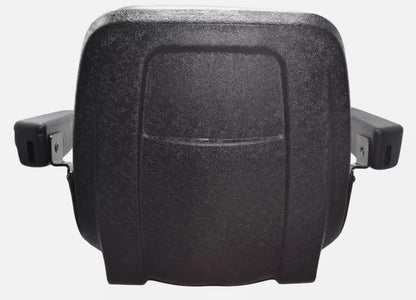 Tractor Seat with Flip-up Hinge Bracket & Armrests; Compatible with Kubota Tractors L5040, L5240, & L5740; M5, M5040, M5140, M6040, M7040, M7060, M8540, M8560, M9540, M9960; 143001BK+901001-B