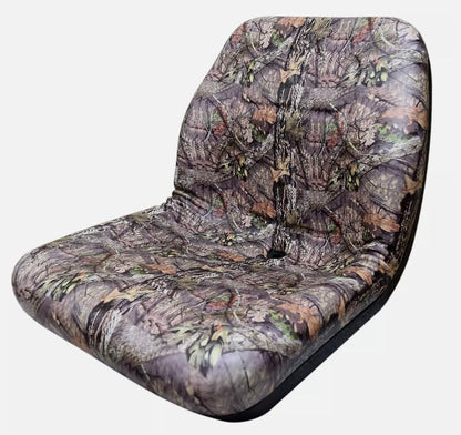 Camo Lawn Mower Seat Compatible with AGCO, Allis Chalmers, Ariens, Cub Cadet, Dixie Chopper, Dixon, Exmark, Ferris, Grasshopper, Gravely; 18.9 inches high; Camo Vinyl; 143000CM