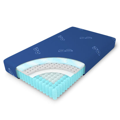 Kids Blue Hybrid Mattress | Removable Cover | Twin or Full