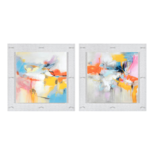 Color Waves 2 Wall Art made of acrylic; 36 x 2.2 x 36 (in)