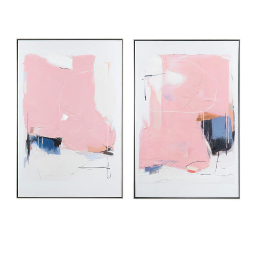 Pink Bliss Wall Art made of canvas; 39.4 x 2 x 59 (in)