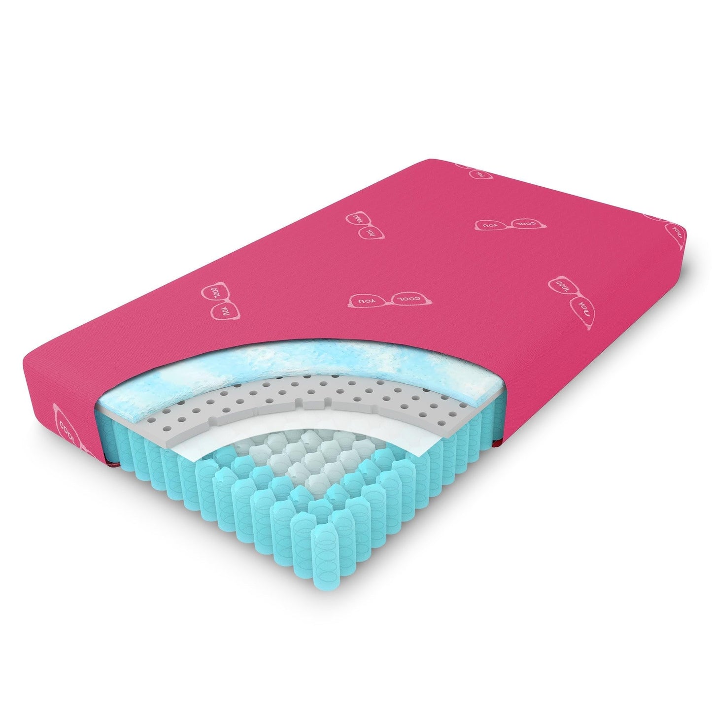 Pink Hybrid Mattress for Girls | Removable Cover | Twin or Full