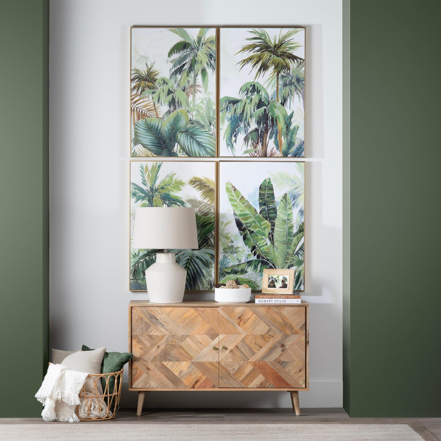 Palms And Ferns Wall Art made of canvas; 24 x 2 x 36 (in)