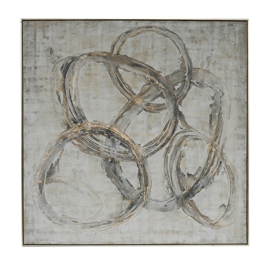 Concentric Circles Wall Art made of canvas, wood; 60 x 1.5 x 60 (in)