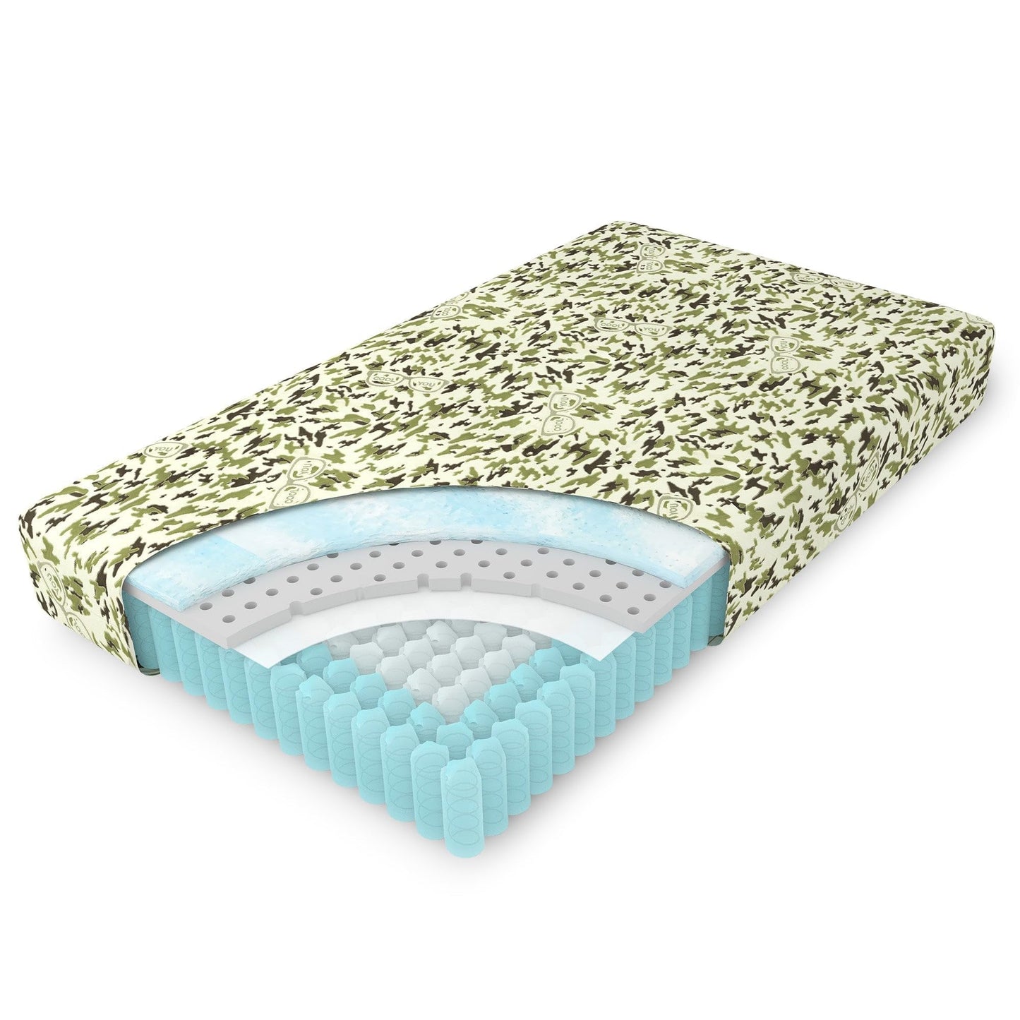 Kids Camo Hybrid Mattress | Removable Cover | Twin or Full