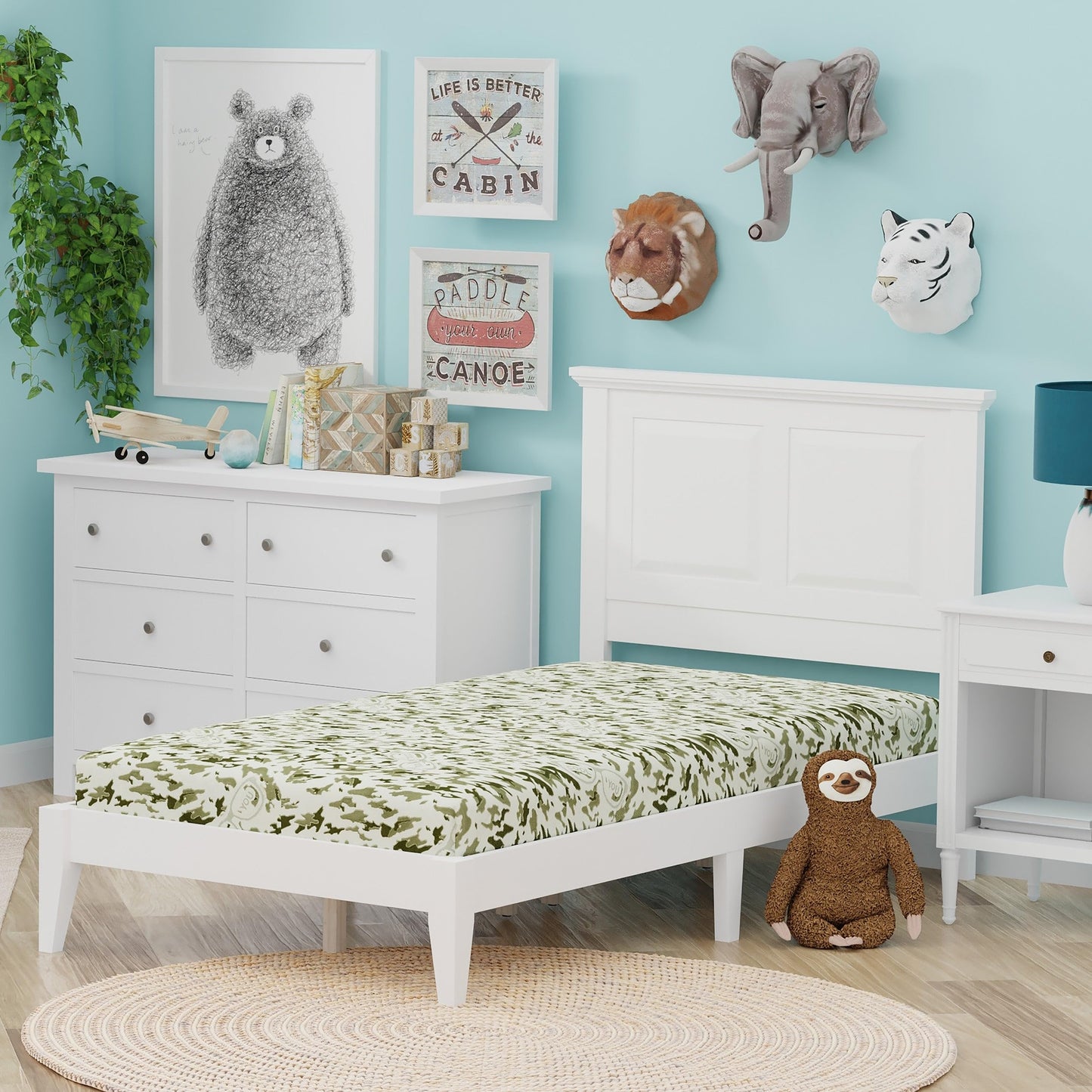 Kids Camo Hybrid Mattress | Removable Cover | Twin or Full