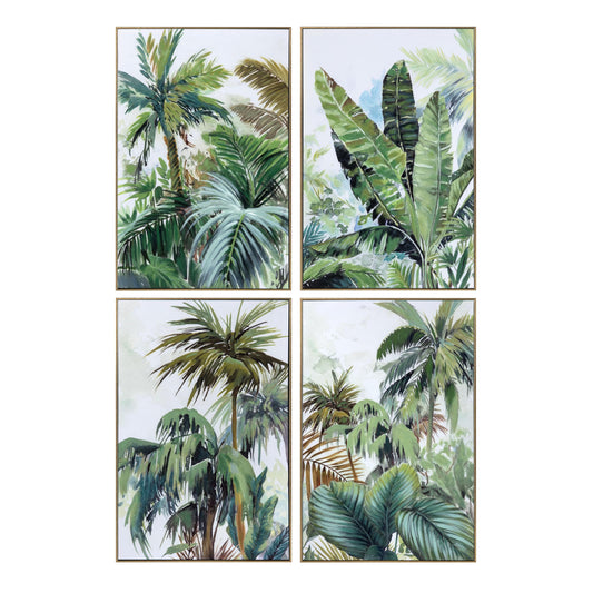 Palms And Ferns Wall Art made of canvas; 24 x 2 x 36 (in)