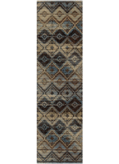 American Destinations Big Sky Blue 5'3"x7'3" Area Rug | 100% Polypropylene | Machine Loomed | 10 mm pile height