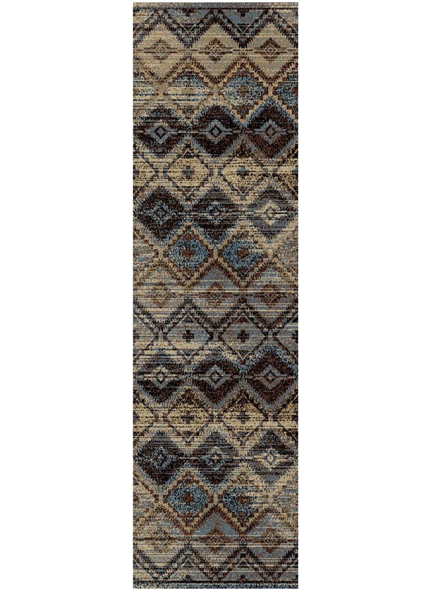 American Destinations Big Sky Blue 2'3"x3'3" Area Rug | 100% Polypropylene | Machine Loomed | 10 mm pile height