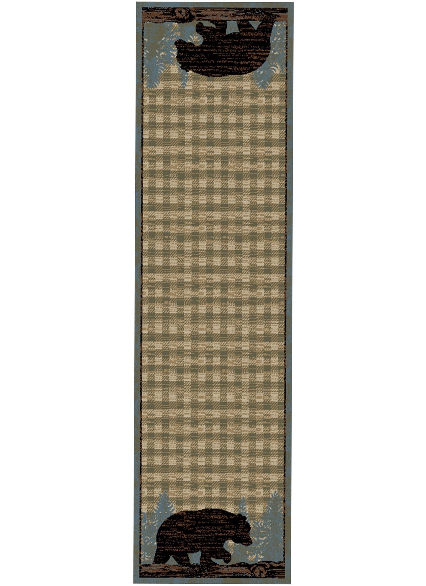 American Destinations Ashland Blue 5'3"x7'3" Area Rug | 100% Polypropylene | Machine Loomed | 10 mm pile height
