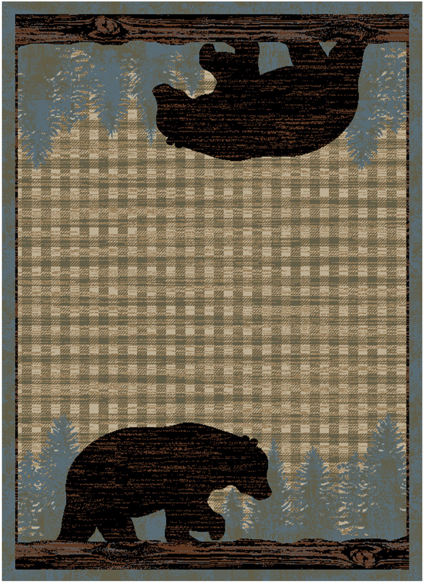 American Destinations Ashland Blue 2'3"x3'3" Area Rug | 100% Polypropylene | Machine Loomed | 10 mm pile height