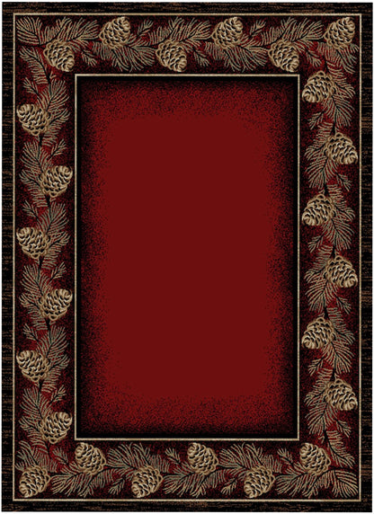 American Destinations Danbury Red 5'3"x7'3" Area Rug | 100% Polypropylene | Machine Loomed | 10 mm pile height