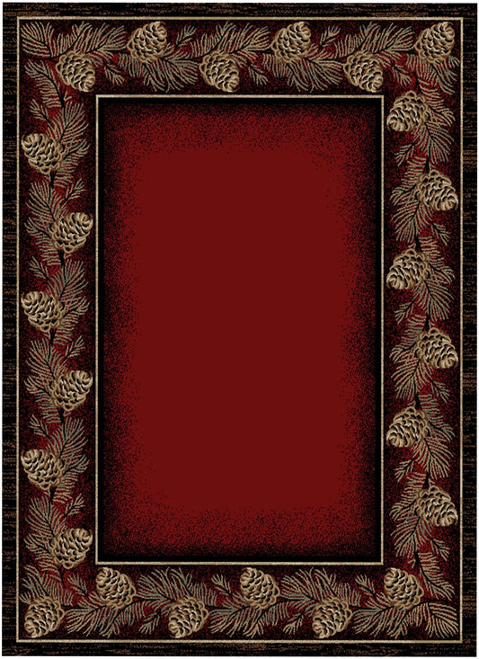 American Destinations Danbury Red 5'3"x7'3" Area Rug | 100% Polypropylene | Machine Loomed | 10 mm pile height