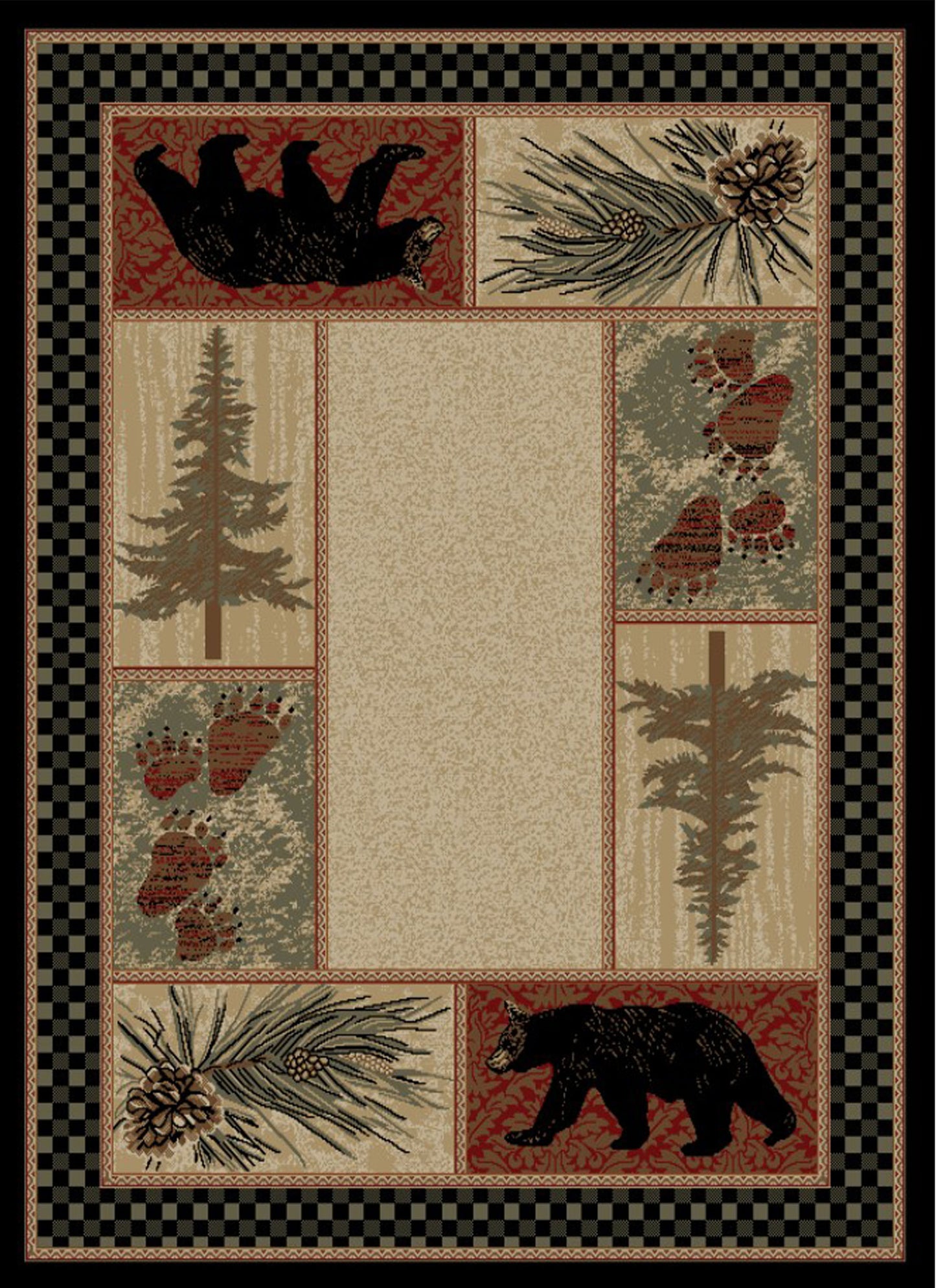 American Destinations Cades Cove Multi 10'6"x14'3" Area Rug | 100% Polypropylene | Machine Loomed | 10 mm pile height