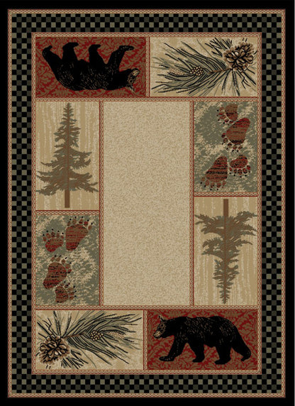 American Destinations Cades Cove Multi 5'3"x7'3" Oval Area Rug | 100% Polypropylene | Machine Loomed | 10 mm pile height