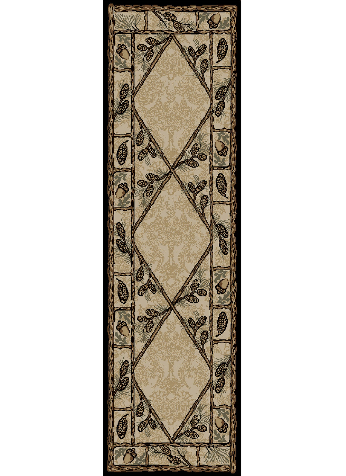 American Destinations Brasstown Bald Multi 5'3"x7'3" Area Rug | 100% Polypropylene | Machine Loomed | 10 mm pile height