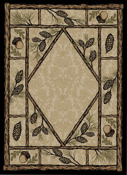 American Destinations Brasstown Bald Multi 7'10"x9'10" Area Rug | 100% Polypropylene | Machine Loomed | 10 mm pile height