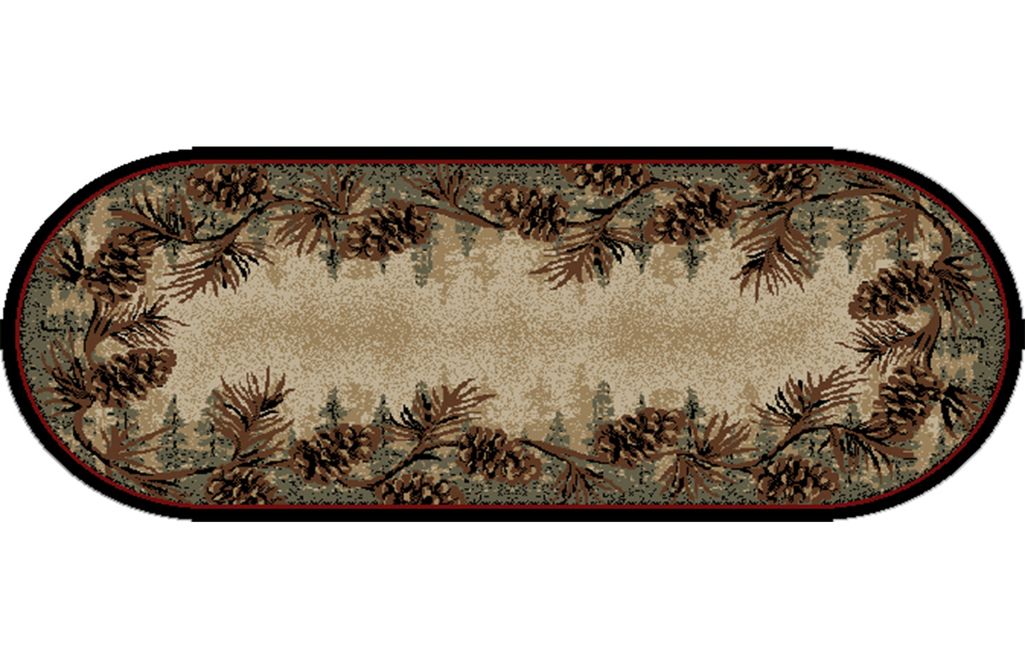 American Destinations Mount Le Conte 5'3"x7'3" Oval Area Rug | 100% Polypropylene | Machine Loomed | 10 mm pile height