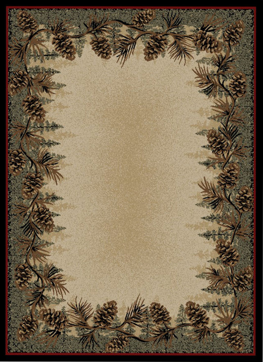 American Destinations Mount Le Conte 7'10" Round Area Rug | 100% Polypropylene | Machine Loomed | 10 mm pile height