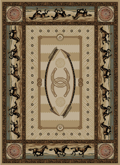American Destinations Cheyenne Multi 5'3"x7'3" Area Rug | 100% Polypropylene | Machine Loomed | 10 mm pile height