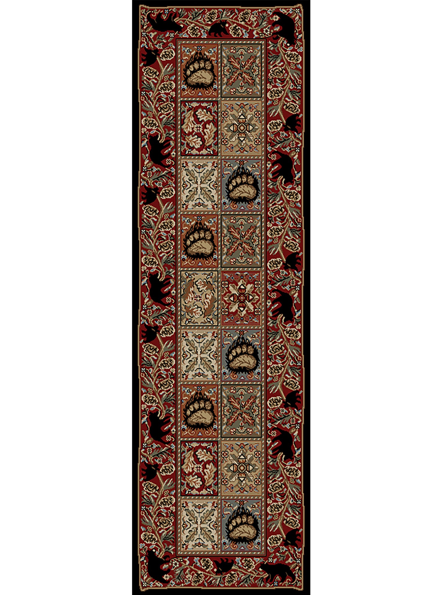 American Destinations Masters Lodge Ebony 5'3"x7'3" Area Rug | 100% Polypropylene | Machine Loomed | 10 mm pile height