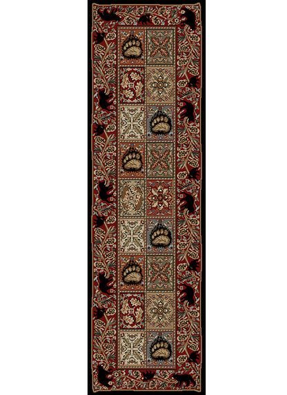 American Destinations Masters Lodge Ebony 5'3"x7'3" Area Rug | 100% Polypropylene | Machine Loomed | 10 mm pile height